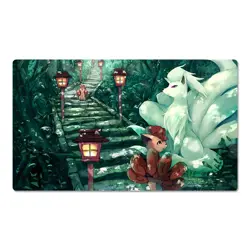 Ninetales Vulpix Board Pokemon Table Playmat Trading Card Game Mat TCG CCG Pad - Image 1