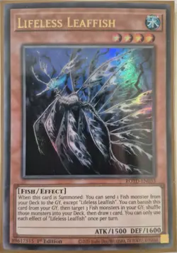 YuGiOh Lifeless Leaffish Ultra Rare ROTD-EN033 1st Edition - Image 1