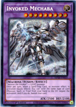 Invoked Mechaba (Alt Art) MP24-EN059 Prismatic Secret Rare - 1st Edition Yugioh - Image 1