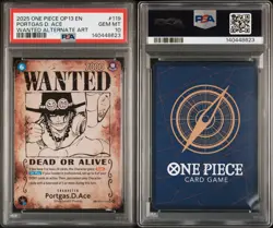 2025 ONE PIECE CARRYING ON HIS WILL WANTED ALT ART #119 PORTGAS D. ACE PSA 10 - Image 3
