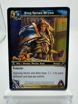 World of Warcraft TCG Foil Promo Scourgewar King Varian Wrynn - Image 1