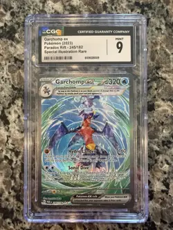 Pokemon TCG Garchomp EX #245/182 Sv04: Paradox Rift Pokemon Card CGC 9 - Image 1