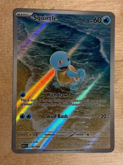Pokemon Squirtle Illustration Rare Holo Card Sv: Scarlet & Violet 151 170/165 EN - Image 1