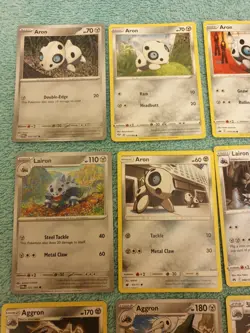 ARON, LAIRON, & AGGRON BUNDLE OF POKEMON CARDS - Image 2