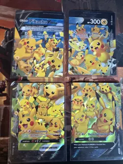 Pikachu V-Union [Set of 4] SWSH: Sword & Shield Promo Cards Holo - Image 1