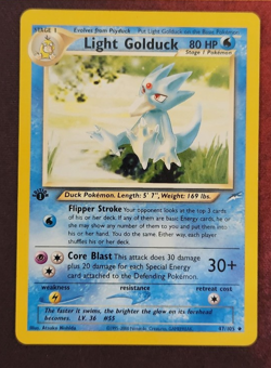 Pokemon Card - Light Golduck Neo Destiny 47/105 Uncommon 1st Edition - Image 1