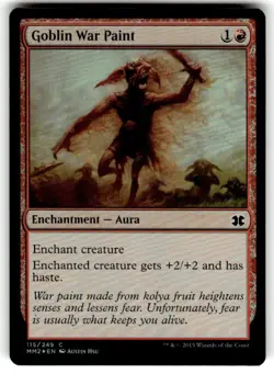 MTG Magic the Gathering Card - FOIL Goblin War Paint - Modern Masters 2015 - Image 1