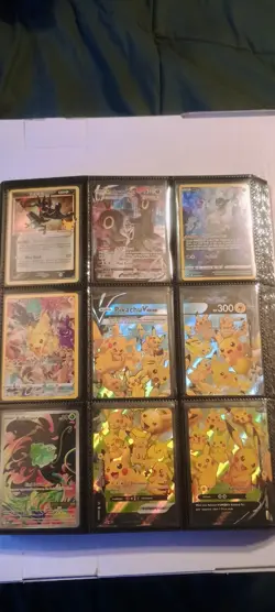 Pokemon Card Collection Binder Pikachu, Mew, Greninja Gold Star, Umbreon,Vintage - Image 3