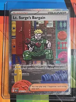 Lt. Surge's Bargain 185/132 Me01: Mega Evolution Holo Pokemon Card NM - Image 3