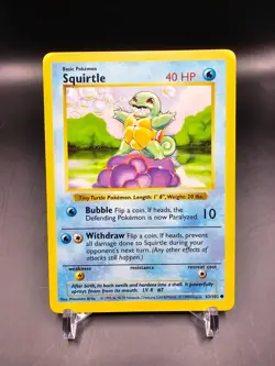 EX - Squirtle - 63/102 - Shadowless - Base Set - Pokemon Card - Image 1