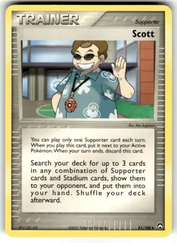 Pokemon Trading Card - EX Power Keepers: Scott 81/108 NM - Image 1