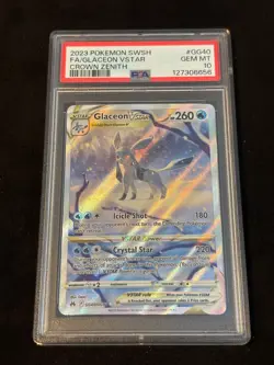 PSA 10 Glaceon VSTAR - GG40 Crown Zenith Graded Card Sword and Shield - Image 1
