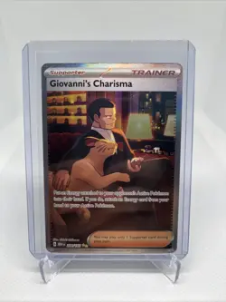 Giovanni's Charisma 204/165 Pokemon Card 151 Special Illustration Rare Pokemon - Image 1