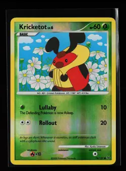 Kricketot 78/127 Common Reverse Holo Platinum Pokemon Card - Image 1