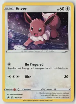 Eevee - SWSH127 - SWSH: Sword & Shield Promo Cards Holo - PTCG - DAMAGED - Image 1