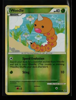 Weedle 69/95 Common Reverse Holo Unleashed Pokemon Card - Image 1