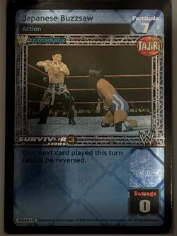Japanese Buzzsaw Tajiri Superstar Foil Card WWF WWE Raw Deal CCG TCG NM Rare - Image 2