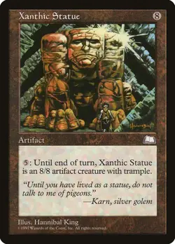 Xanthic Statue LP Weatherlight Artifact Mtg Magic English Regular - Image 1