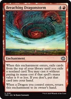 Breaching Dragonstorm NM Tarkir Dragonstorm MTG Magic the Gathering Red EngCard - Image 1