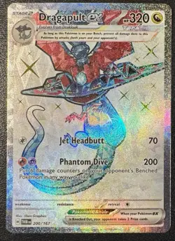 Pokemon TCG Dragapult ex 200/167 Twilight Masquerade Full Art Ultra Rare Holo - Image 1