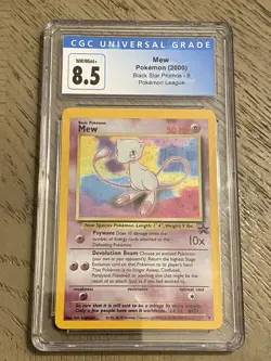 Pokemon TCG Mew Black Star Promo Holo #8 CGC 8.5 League 2000 - Image 1