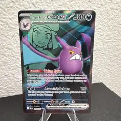 Pokemon TCG Team Rockets Crobat EX 217/182 Destined Rivals Full Art NM - Image 1
