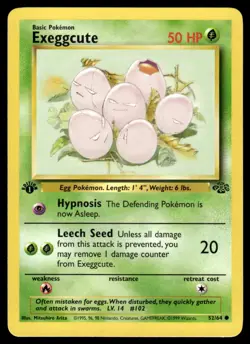 Pokemon TCG Jungle 1st Edition #52/64 Exeggcute LP+ - Image 1