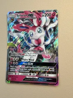 Pokemon TCG Sylveon GX Ultra Rare Sun and Moon Guardians Rising 92/145 Mint Cond - Image 1