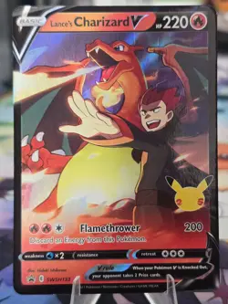 Pokemon TCG: Lance's Charizard V (25th Anni Stamped)- SWSH133 - SWSH Promos - NM - Image 3