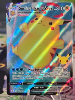 Pokemon TCG: Surfing Pikachu VMAX - 9/25 - Celebrations (25th Anniversary) - NM - Image 3