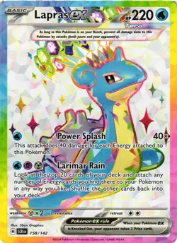 Pokemon TCG Lapras ex 158/142 Full Art Ultra Rare Holo Stellar Crown NM - Image 1