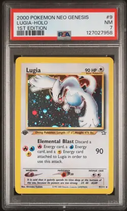 2000 POKEMON NEO GENESIS 1ST EDITION 9 LUGIA-HOLO PSA 7 - Image 1