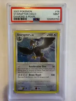 Pokemon Diamond & Pearl Staraptor Holo #16 - PSA 9 - Image 1