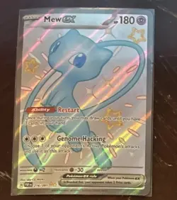 Pokemon TCG Mew EX 216/091 Paldean Fates Full Art Shiny Ultra Rare NM Condition - Image 1