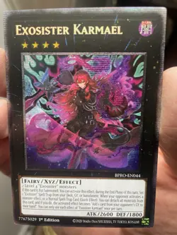 YuGiOh Exosister Karmael 1st Edition BPRO-EN044 STARLIGHt RARE Mint Condition - Image 3