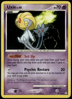 Uxie 43/146 Rare Legends Awakened LP Pokemon Card - Image 1