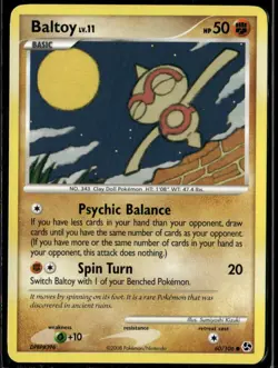 Baltoy 60/106 Common Great Encounters LP Pokemon Card - Image 1