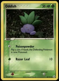 Oddish 68/101 Common Hidden Legends LP Pokemon Card - Image 1