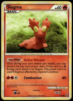 Slugma 67/90 Common HGSS Undaunted LP Pokemon Card - Image 1