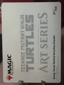 MTG TMNT Krang, Utrom Warlord Gold Signature Rare Art Ninja Turtles Card w/Bonus - Image 3