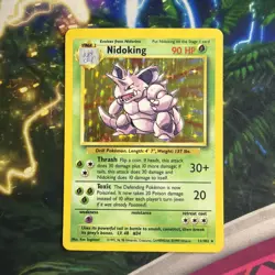 Nidoking 11/102 Holo Rare Base Set Edition Pokemon Card 1999 WOTC - Image 3