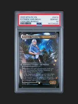 2025 MTG FINAL FANTASY COMMANDER CHOCOBO #0474 ESTINIEN VARLINEAU PSA 10 - Image 1