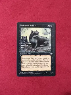 Pestilence Rats - Ice Age - MTG Magic The Gathering Vintage 90’s - Image 1
