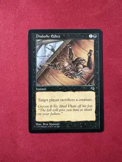 Diabolic Edict - Tempest Vintage Magic The Gathering MTG 90’s Classic TMP - Image 1