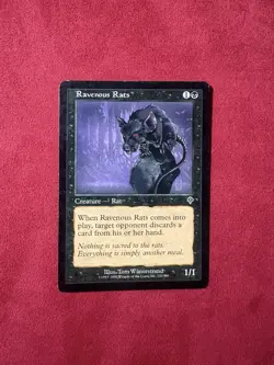 Ravenous Rats - Invasion -Vintage Magic The Gathering MTG 90’s - Image 1