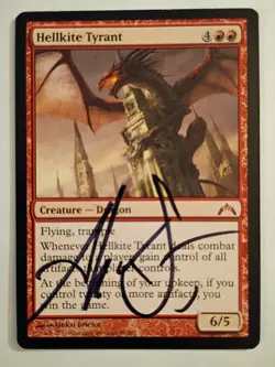 Magic The Gathering - 1x Signed Hellkite Tyrant (mtg) Gatecrash - Image 1