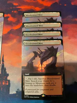 MTG Modern Horizons 3 Bloodstained Mire Extended Art x 4 - Image 1