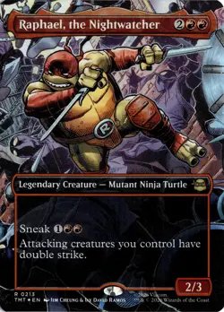 Raphael, the Nightwatcher (Borderless) FOIL 213 TMT Teenage Mutant Ninja Turtles - Image 1