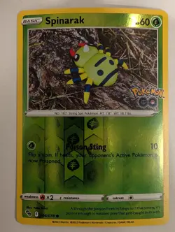 Spinarak 006/078 - Pokemon GO Reverse Pokemon Holo Foil Nice! - Image 1