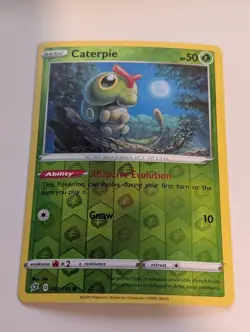 Caterpie 001/192 - Rebel Clash Pokemon Reverse Holo Foil Nice! - Image 1
